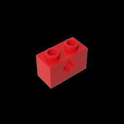GDS-633 - Technic Brick 1 x 2 with Axle Hole Type 1 [+ Opening] and Bottom Pin