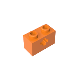 GDS-633 - Technic Brick 1 x 2 with Axle Hole Type 1 [+ Opening] and Bottom Pin