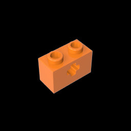 GDS-633 - Technic Brick 1 x 2 with Axle Hole Type 1 [+ Opening] and Bottom Pin