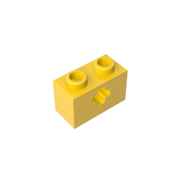 GDS-633 - Technic Brick 1 x 2 with Axle Hole Type 1 [+ Opening] and Bottom Pin