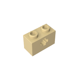 GDS-633 - Technic Brick 1 x 2 with Axle Hole Type 1 [+ Opening] and Bottom Pin