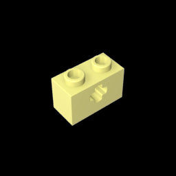 GDS-633 - Technic Brick 1 x 2 with Axle Hole Type 1 [+ Opening] and Bottom Pin