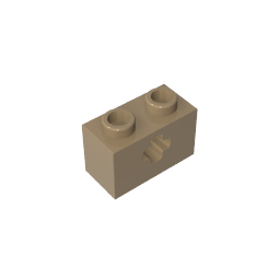 GDS-633 - Technic Brick 1 x 2 with Axle Hole Type 1 [+ Opening] and Bottom Pin
