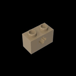 GDS-633 - Technic Brick 1 x 2 with Axle Hole Type 1 [+ Opening] and Bottom Pin