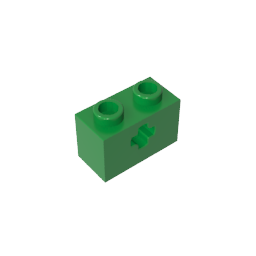 GDS-633 - Technic Brick 1 x 2 with Axle Hole Type 1 [+ Opening] and Bottom Pin