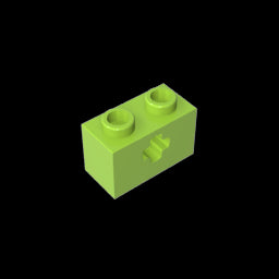 GDS-633 - Technic Brick 1 x 2 with Axle Hole Type 1 [+ Opening] and Bottom Pin