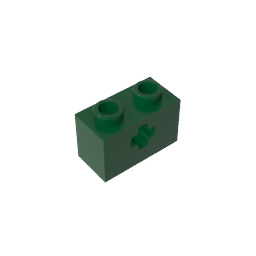 GDS-633 - Technic Brick 1 x 2 with Axle Hole Type 1 [+ Opening] and Bottom Pin
