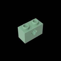 GDS-633 - Technic Brick 1 x 2 with Axle Hole Type 1 [+ Opening] and Bottom Pin