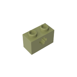 GDS-633 - Technic Brick 1 x 2 with Axle Hole Type 1 [+ Opening] and Bottom Pin