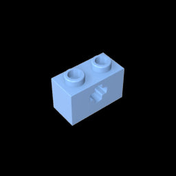 GDS-633 - Technic Brick 1 x 2 with Axle Hole Type 1 [+ Opening] and Bottom Pin