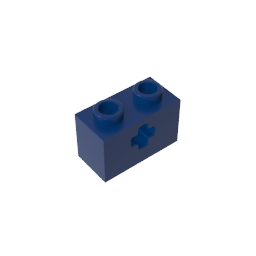 GDS-633 - Technic Brick 1 x 2 with Axle Hole Type 1 [+ Opening] and Bottom Pin