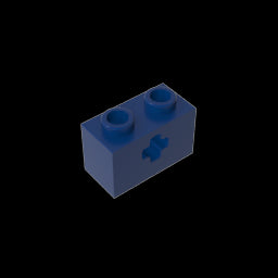 GDS-633 - Technic Brick 1 x 2 with Axle Hole Type 1 [+ Opening] and Bottom Pin