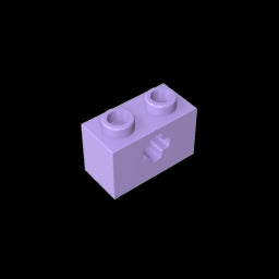 GDS-633 - Technic Brick 1 x 2 with Axle Hole Type 1 [+ Opening] and Bottom Pin