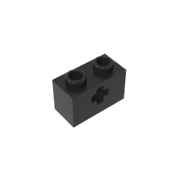 GDS-633 - Technic Brick 1 x 2 with Axle Hole Type 1 [+ Opening] and Bottom Pin