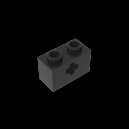 GDS-633 - Technic Brick 1 x 2 with Axle Hole Type 1 [+ Opening] and Bottom Pin