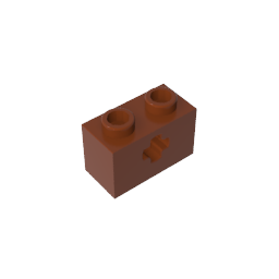 GDS-633 - Technic Brick 1 x 2 with Axle Hole Type 1 [+ Opening] and Bottom Pin