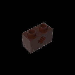 GDS-633 - Technic Brick 1 x 2 with Axle Hole Type 1 [+ Opening] and Bottom Pin