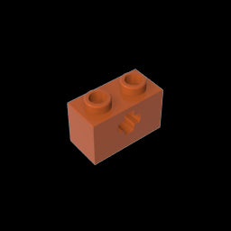 GDS-633 - Technic Brick 1 x 2 with Axle Hole Type 1 [+ Opening] and Bottom Pin