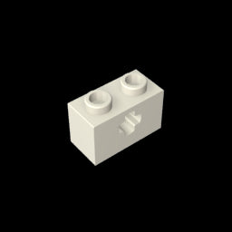 GDS-633 - Technic Brick 1 x 2 with Axle Hole Type 1 [+ Opening] and Bottom Pin