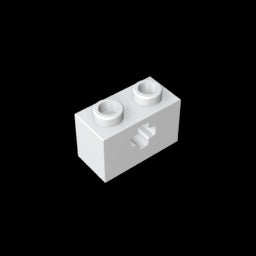 GDS-633 - Technic Brick 1 x 2 with Axle Hole Type 1 [+ Opening] and Bottom Pin