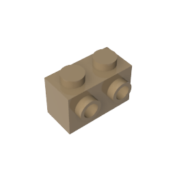 GDS-634 - Brick Special 1 x 2 with 2 Studs on 1 Side