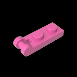GDS-646 - Plate Special 1 x 2 with Handle on End [Closed Ends]