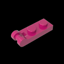 GDS-646 - Plate Special 1 x 2 with Handle on End [Closed Ends]