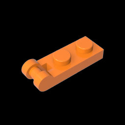 GDS-646 - Plate Special 1 x 2 with Handle on End [Closed Ends]