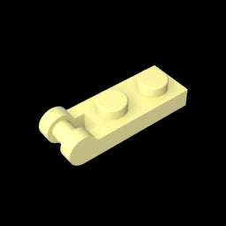 GDS-646 - Plate Special 1 x 2 with Handle on End [Closed Ends]