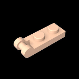 GDS-646 - Plate Special 1 x 2 with Handle on End [Closed Ends]