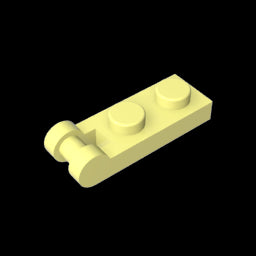 GDS-646 - Plate Special 1 x 2 with Handle on End [Closed Ends]