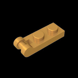 GDS-646 - Plate Special 1 x 2 with Handle on End [Closed Ends]