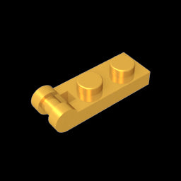 GDS-646 - Plate Special 1 x 2 with Handle on End [Closed Ends]