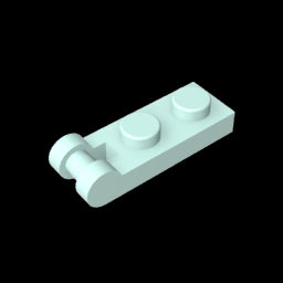 GDS-646 - Plate Special 1 x 2 with Handle on End [Closed Ends]