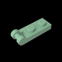 GDS-646 - Plate Special 1 x 2 with Handle on End [Closed Ends]