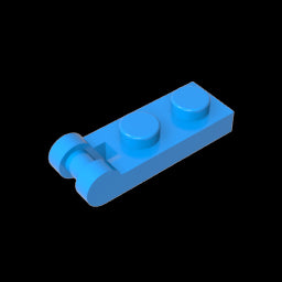 GDS-646 - Plate Special 1 x 2 with Handle on End [Closed Ends]