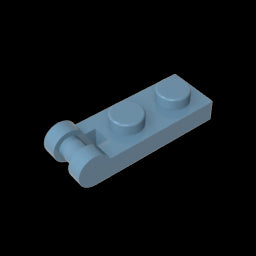 GDS-646 - Plate Special 1 x 2 with Handle on End [Closed Ends]