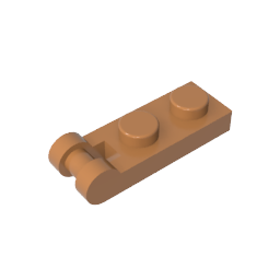 GDS-646 - Plate Special 1 x 2 with Handle on End [Closed Ends]