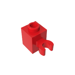 GDS-647 - Brick Special 1 x 1 with Clip Vertical [Open O Clip, Hollow Stud]