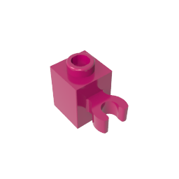GDS-647 - Brick Special 1 x 1 with Clip Vertical [Open O Clip, Hollow Stud]