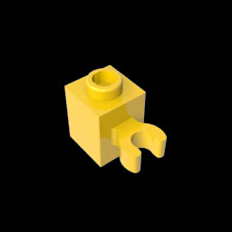 GDS-647 - Brick Special 1 x 1 with Clip Vertical [Open O Clip, Hollow Stud]