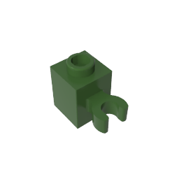 GDS-647 - Brick Special 1 x 1 with Clip Vertical [Open O Clip, Hollow Stud]