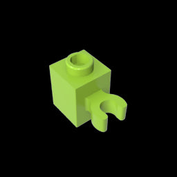 GDS-647 - Brick Special 1 x 1 with Clip Vertical [Open O Clip, Hollow Stud]