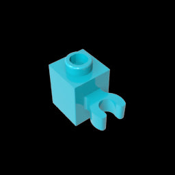 GDS-647 - Brick Special 1 x 1 with Clip Vertical [Open O Clip, Hollow Stud]