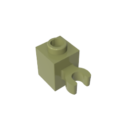 GDS-647 - Brick Special 1 x 1 with Clip Vertical [Open O Clip, Hollow Stud]