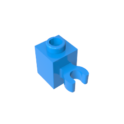 GDS-647 - Brick Special 1 x 1 with Clip Vertical [Open O Clip, Hollow Stud]