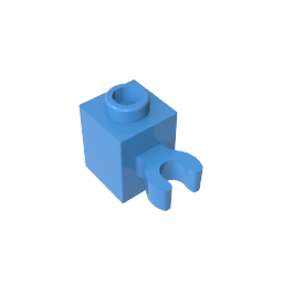 GDS-647 - Brick Special 1 x 1 with Clip Vertical [Open O Clip, Hollow Stud]