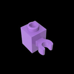 GDS-647 - Brick Special 1 x 1 with Clip Vertical [Open O Clip, Hollow Stud]