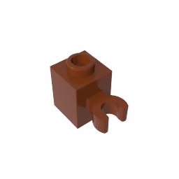 GDS-647 - Brick Special 1 x 1 with Clip Vertical [Open O Clip, Hollow Stud]