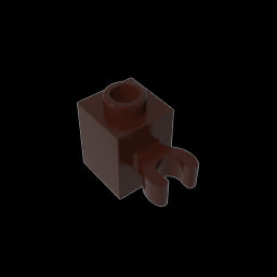 GDS-647 - Brick Special 1 x 1 with Clip Vertical [Open O Clip, Hollow Stud]